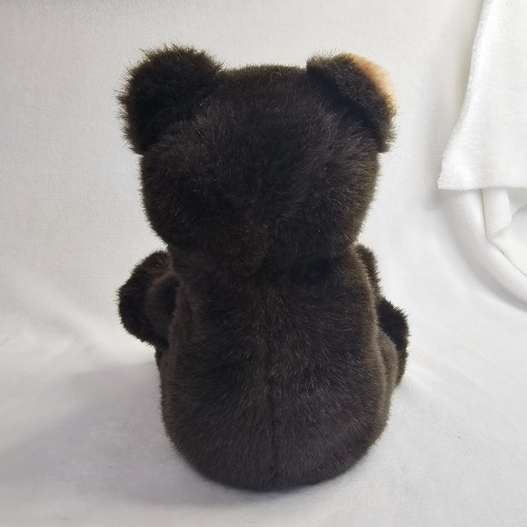 R. Dakin Brown Bear Plush Stuffed Animal Sitting Tan Face Vintage 1984 10" - Picture 4 of 9